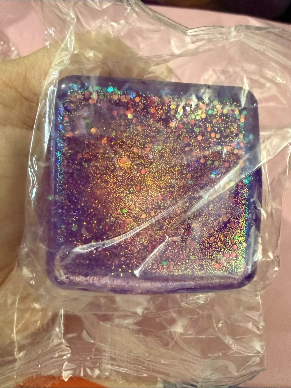 Purple Glitter Resin Trinket Dish